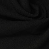 Polyester Stretch Linen-Look Fabric, 235 gsm, 165 cm — Black — photo 1