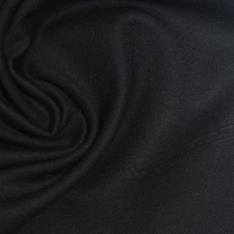 Viscose Nylon Stretch Ponte Knit Fabric, 320 gsm, 160 cm — Black