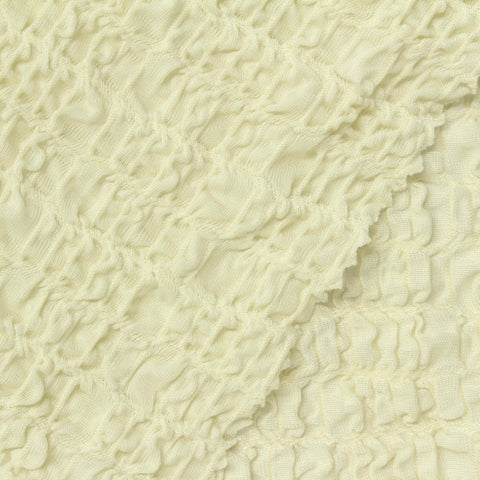 Polyester Stretch Crepe Fabric, 210 gsm, 165 cm — Yellow