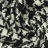 Black Houndstooth Jacquard, Poly-Viscose, 393 gsm — photo 1