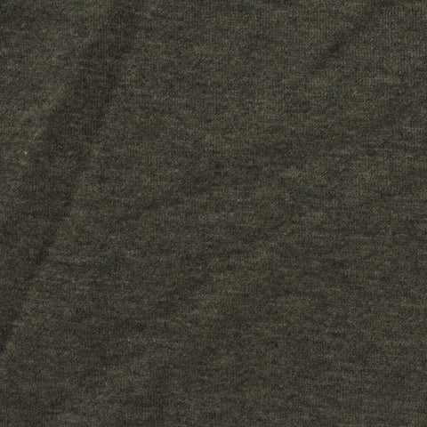 Dark Grey-Green Heathered-Marl French Terry, Poly-Cotton