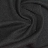 Polyester Viscose Stretch Interlock Knit Fabric, 240 gsm — Black — photo 1