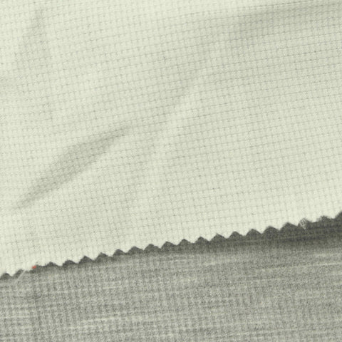 Light Grey Micro-Check Waffle Knit, Poly-Viscose