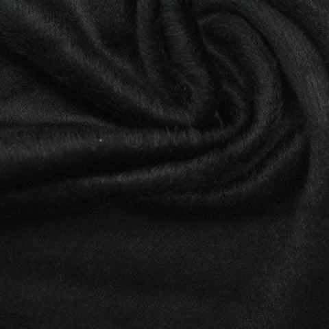 Polyester Cotton Stretch Velvet Fabric, 280 gsm, 165 cm — Black, ref EF-257590