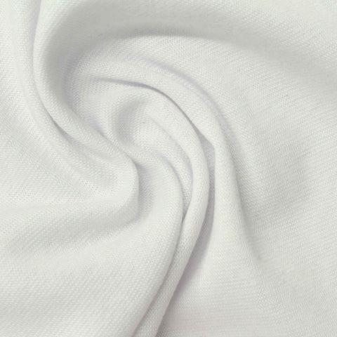 Polyester Stretch Rib Knit Fabric, 210 gsm, 160 cm — White