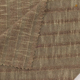 Heathered Brown Horizontal-Stripe Rib Knit, Viscose-Poly — photo 1