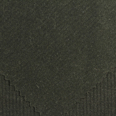 Dark Green Marl Interlock Knit, Polyester, 175 gsm
