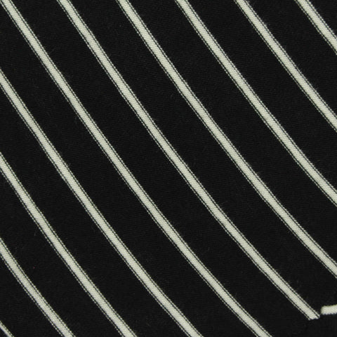 Black Horizontal-Stripe Knit, Viscose, 165 gsm