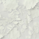White Tone-on-Tone Floral Jacquard, Viscose, 110 gsm — photo 1