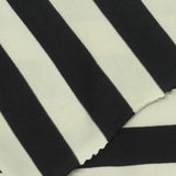 Black Horizontal-Stripe Jersey Knit, Tencel Lyocell, 230 gsm — photo 1