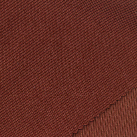 Polyester Stretch Rib Knit Fabric, 500 gsm — Brown