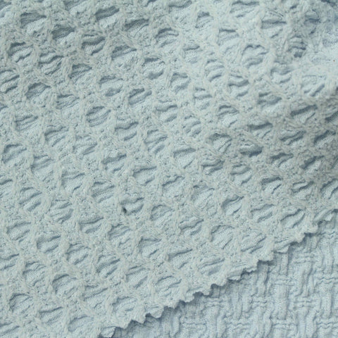 Jacquard Polyester Stretch Warp Knit Fabric, 260 gsm, 138 cm — Blue