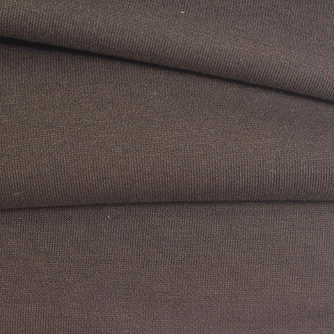 Polyester Cotton Stretch Fleece Fabric, 340 gsm, 188 cm — Brown
