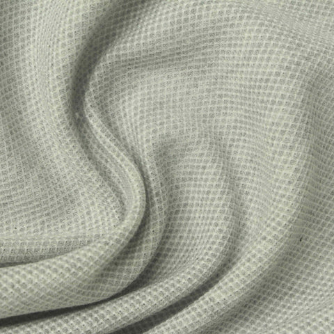 Light Grey Tone-on-Tone Diamond Piqué Knit, Poly-Cotton