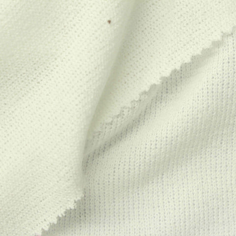 Cotton Polyester Chunky Knit Fabric, 260 gsm, 175 cm — White