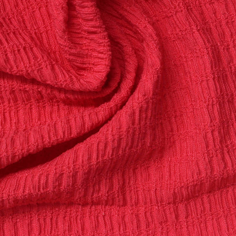 Polyester Stretch Crepe Fabric, 175 gsm — Red