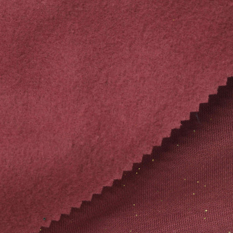 Gold Dots French Terry, Poly-Cotton