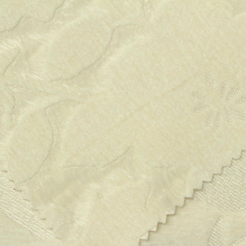 Cream Floral Chenille, Poly-Nylon
