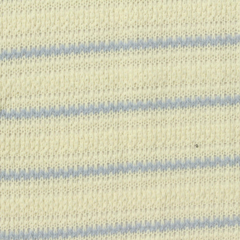 Light Blue Horizontal-Stripe Chunky Knit, Polyester