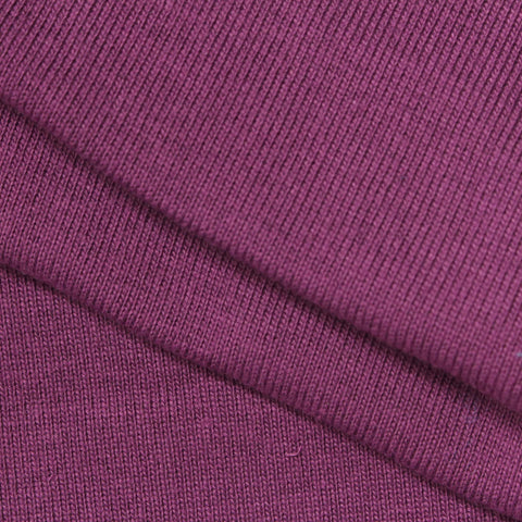 100% Polyester Rib Knit Fabric, 480 gsm — Purple