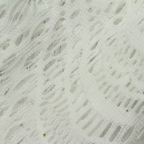 White Openwork Knit, Polyester, 100 gsm
