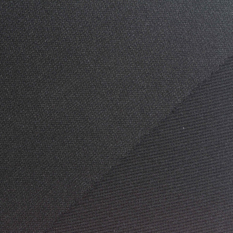Polyester Stretch Knit Fabric, 280 gsm, 155 cm — Black