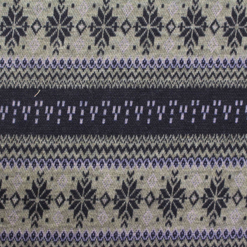 Green Diamonds Jacquard, Poly-Viscose