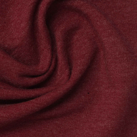 Red Marl French Terry, Poly-Cotton, 300 gsm