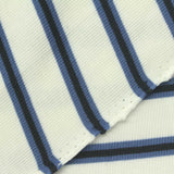 Off-White Horizontal-Stripe Rib Knit, Poly-Viscose, 250 gsm, 130 cm — photo 1
