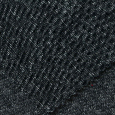 Dark Grey Marl Jersey Knit, Polyester, 240 gsm, 170 cm