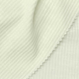 Slub Viscose Polyester Stretch Rib Knit Fabric, 270 gsm, 140 cm — White — photo 1