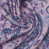 Purple Bold-Floral Rib Knit, Polyester — photo 1