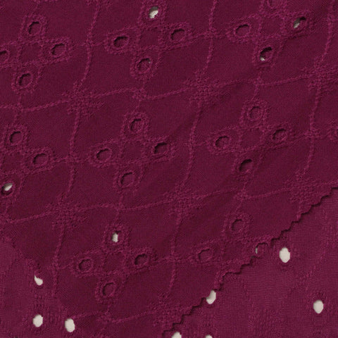 Magenta Eyelet Jacquard, Polyester