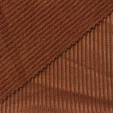 Brushed Polyester Stretch Chunky Knit Fabric, 240 gsm — Brown — photo 1
