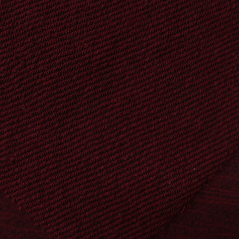Deep Red Heathered-Marl French Terry, Poly-Cotton