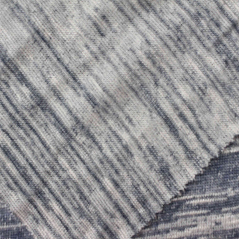 Blue Heathered-Marl Chunky Knit, 157 gsm