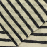 Cream Horizontal-Stripe Knit, 117 gsm — photo 1
