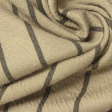 Brown Vertical-Stripe Crepe, Polyester — photo 1