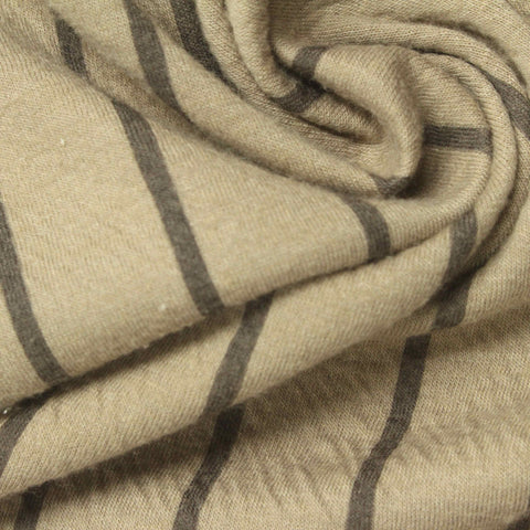 Brown Vertical-Stripe Crepe, Polyester