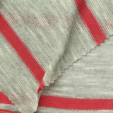 Red Horizontal-Stripe Chunky Knit, 175 gsm — photo 1