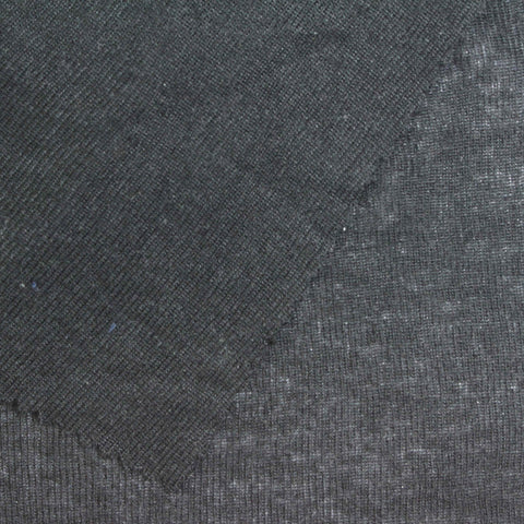 Charcoal Heather Rib Knit, Poly-Viscose