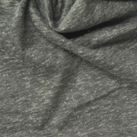 Grey Marl Jersey Knit, Poly-Cotton, 135 gsm