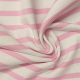 Pink Horizontal-Stripe Ponte Knit, Poly-Viscose — photo 1