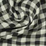 Black Check Seersucker, Polyester — photo 1