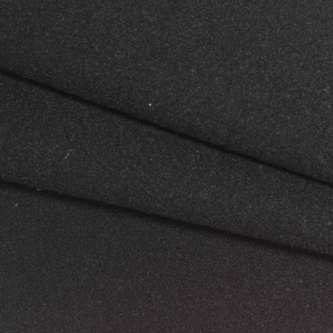 Brushed Polyester Stretch Knit Fabric, 295 gsm, 165 cm — Black