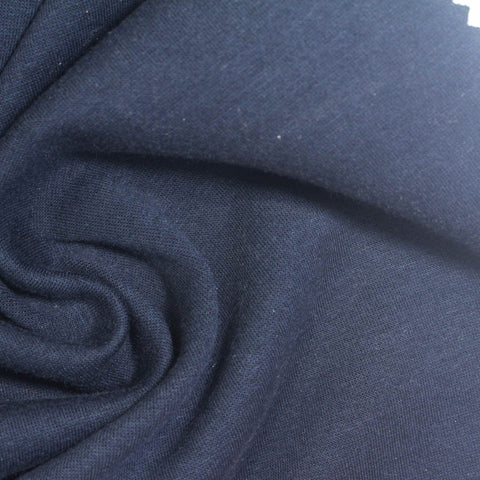 Cotton Polyester Stretch Scuba Knit Fabric, 330 gsm, 155 cm — Navy
