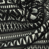 Black Geometric-Band Jacquard, Polyester — photo 1