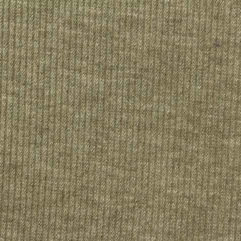 Khaki Marl Rib Knit, Poly-Viscose