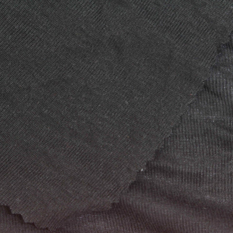 Tencel Lyocell Acrylic Rib Knit Fabric, 130 gsm, 160 cm — Grey