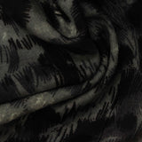 Black Abstract-Animal Print Linen-Look, Viscose — photo 1